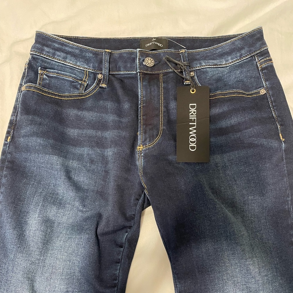 Driftwood Embroidered bootcut jeans.